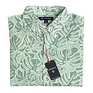 Daniel Cremieux 38 Men's Large Casual Button-Down Shirt Green Leaf Print NEW
